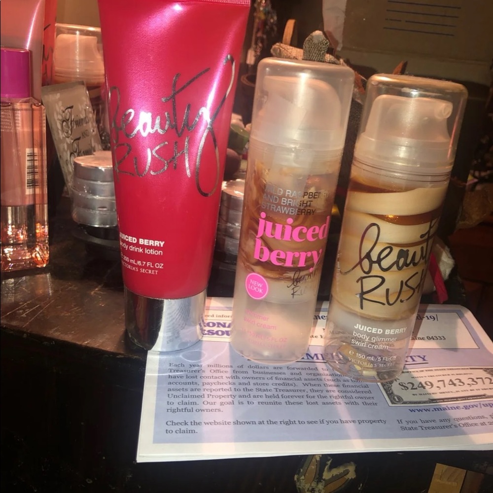 3 beauty rush juices berry lotions